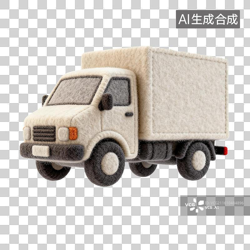 【AI数字艺术】毛毡手工货车模型图片素材