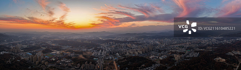 航拍湖北省黄冈市罗田县风光图片素材