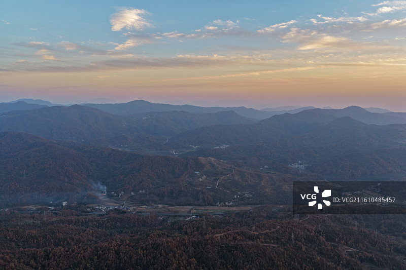 航拍湖北省黄冈市罗田县风光图片素材