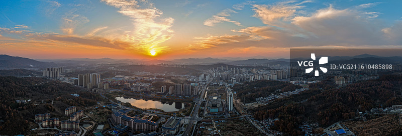 航拍湖北省黄冈市罗田县风光图片素材