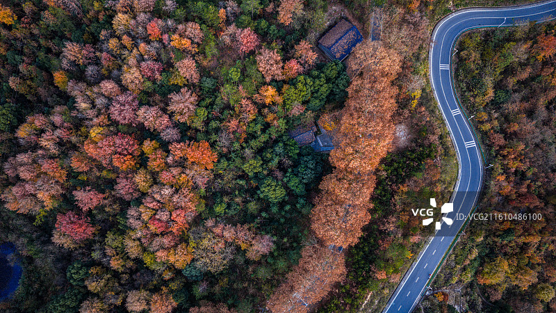 航拍湖北省黄冈市罗田县风光图片素材