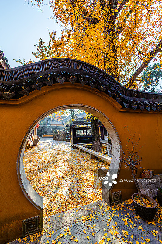 石壁永慧禅寺的秋天图片素材