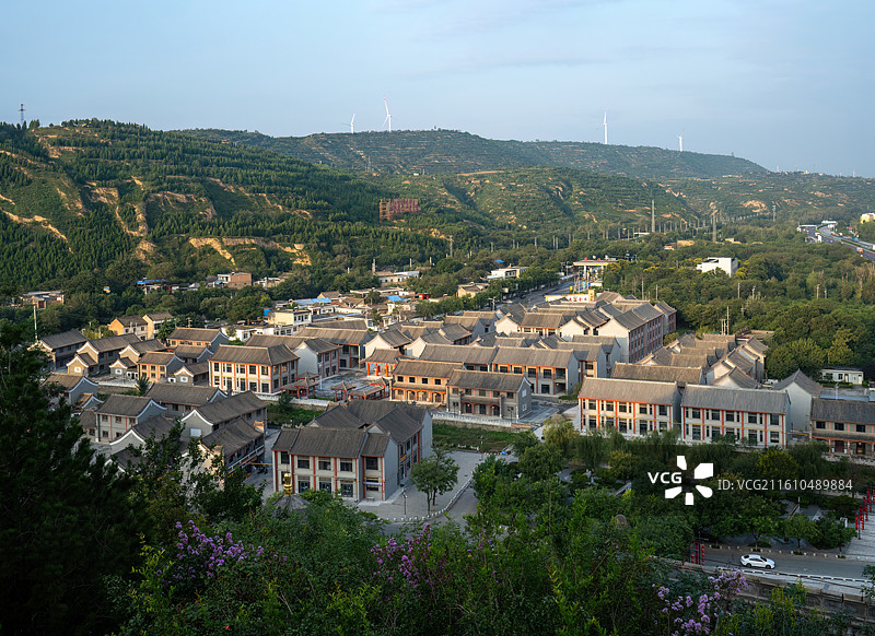 陕西省渭南市潼关县渭河、黄河交汇处的关隘潼关古城景观图片素材