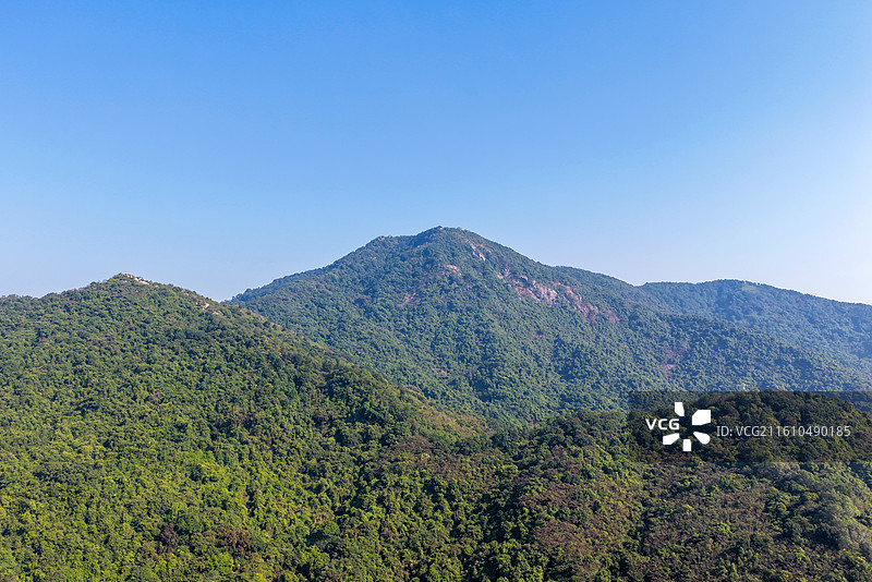 广东省深圳市阳台山森林公园大阳台山航拍图片素材