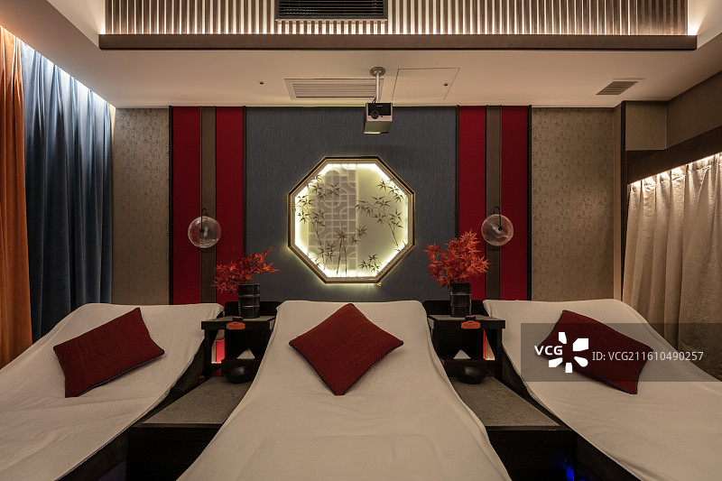 高端足浴会所双人理疗包间图片素材