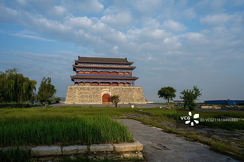 陕西省渭南市潼关县渭河、黄河交汇处的关隘潼关古城景观图片素材