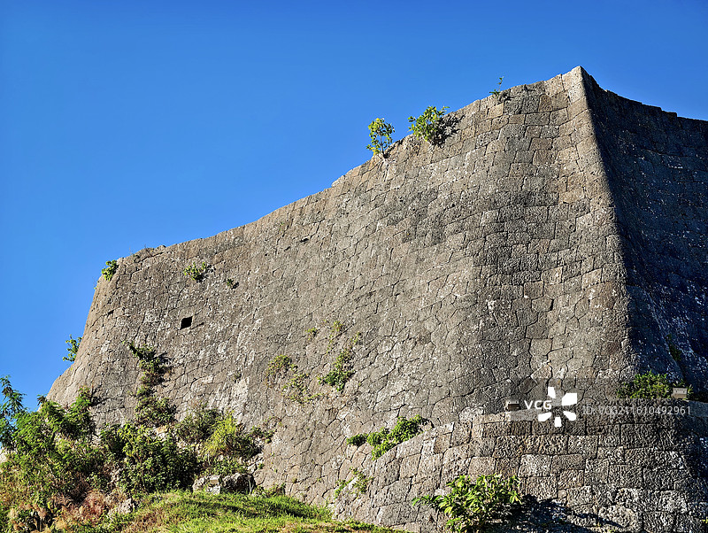 日本冲绳县宇流麻市，世界文化遗产胜连城迹图片素材
