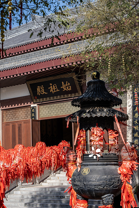 陕西富平县中华郡文化旅游景区黄帝祠始祖殿图片素材