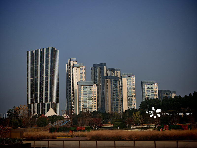 成都高新区楼房图片素材