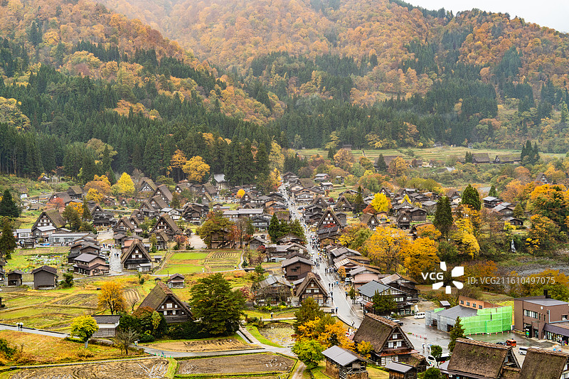 日本-岐阜-白川乡-合掌村-秋图片素材