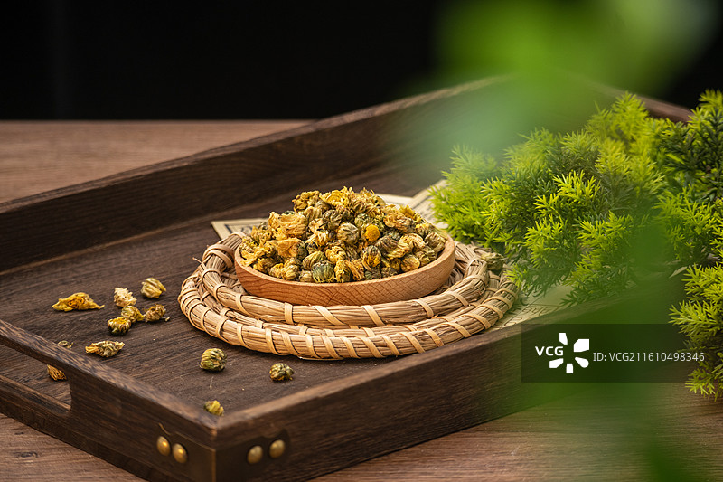 东方传统中式药食同源中药材胎菊菊花图片素材