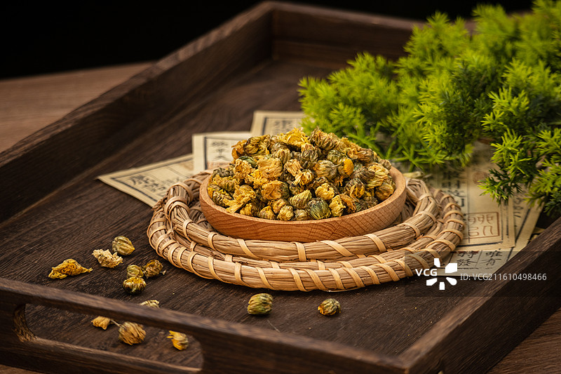 东方传统中式药食同源中药材胎菊菊花图片素材