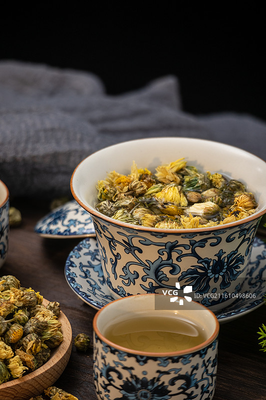 东方传统中式饮品胎菊菊花养生茶图片素材