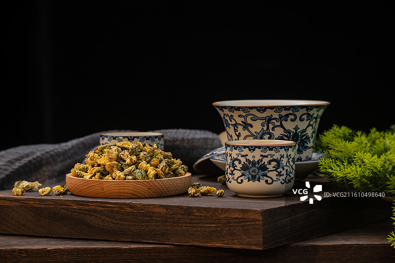 东方传统中式饮品胎菊菊花养生茶图片素材