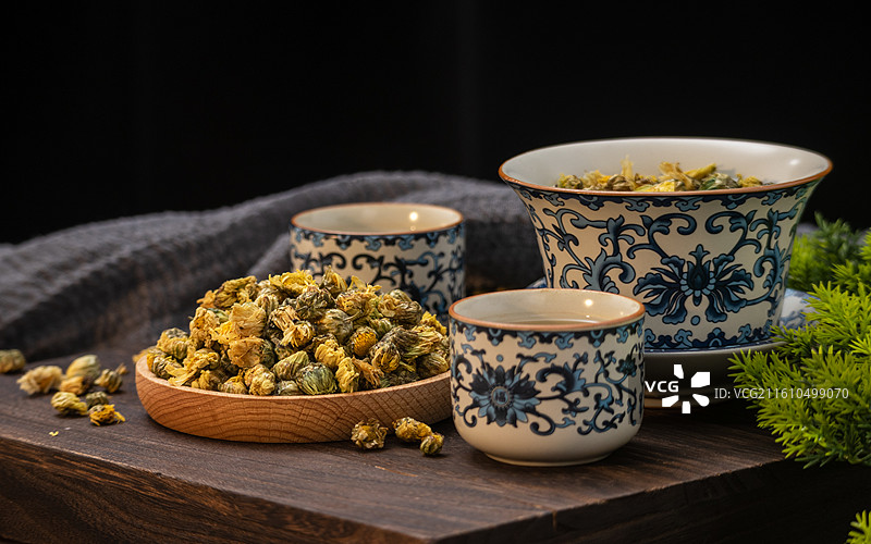 东方传统中式饮品胎菊菊花养生茶图片素材