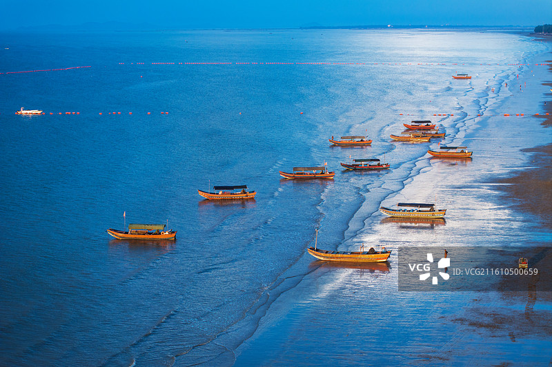 蓝色海湾图片素材