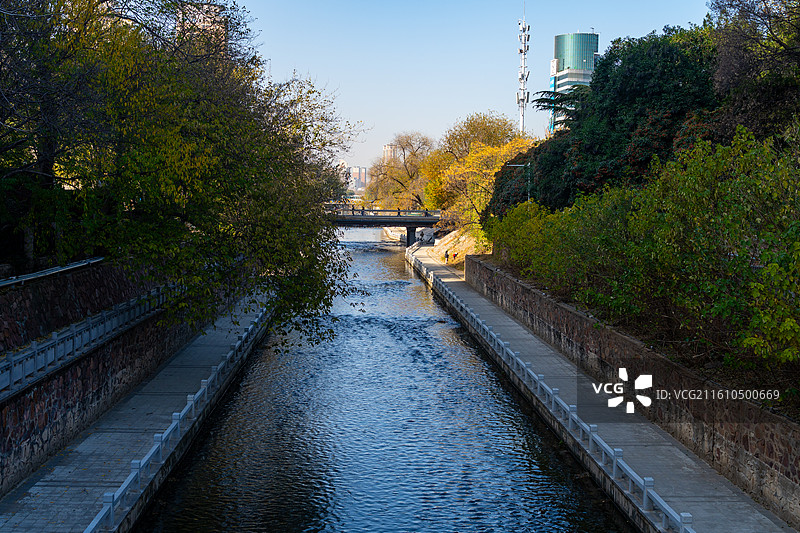 郑州市内金水河图片素材