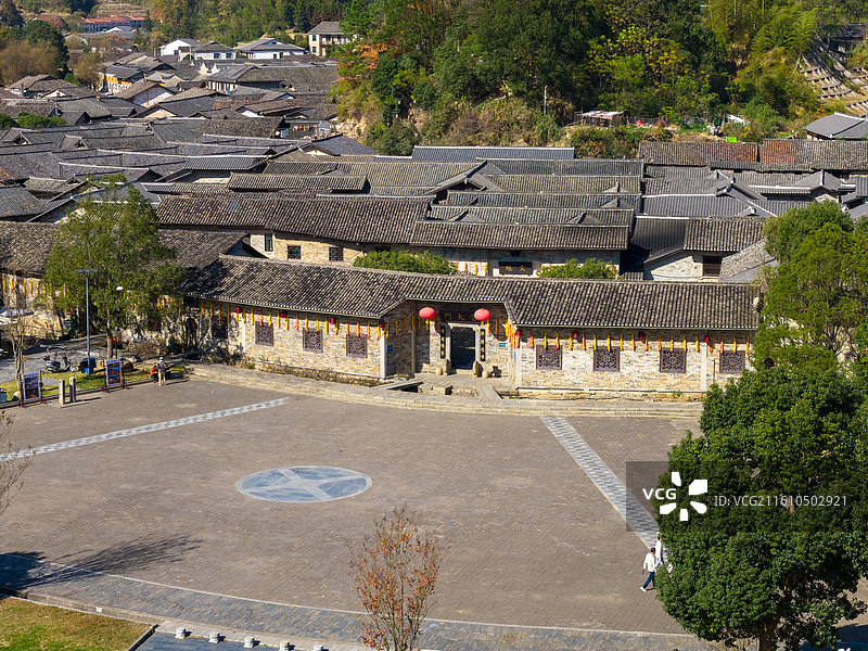 航拍湖南岳阳张谷英村图片素材