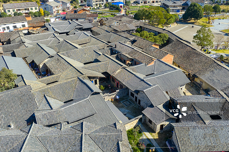 航拍湖南岳阳张谷英村图片素材