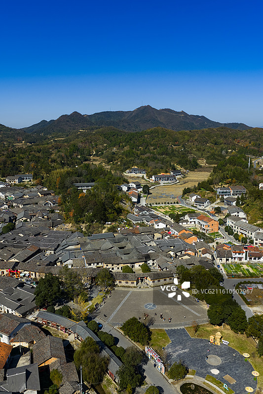 航拍湖南岳阳张谷英村图片素材