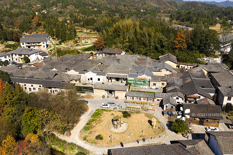 航拍湖南岳阳张谷英村图片素材