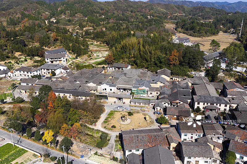 航拍湖南岳阳张谷英村图片素材