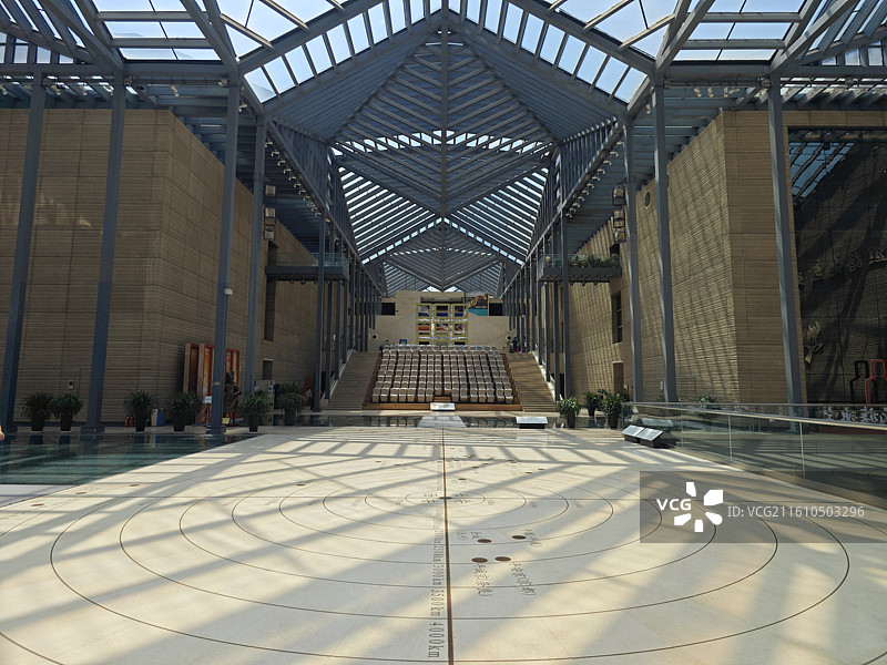 大唐西市博物馆建筑室内中庭图片素材