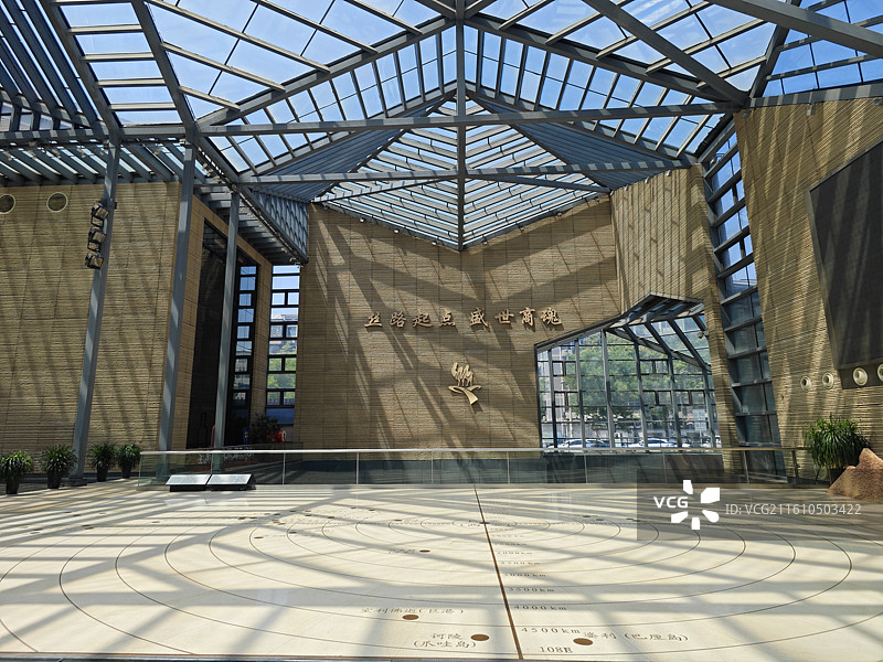 大唐西市博物馆建筑室内中庭图片素材