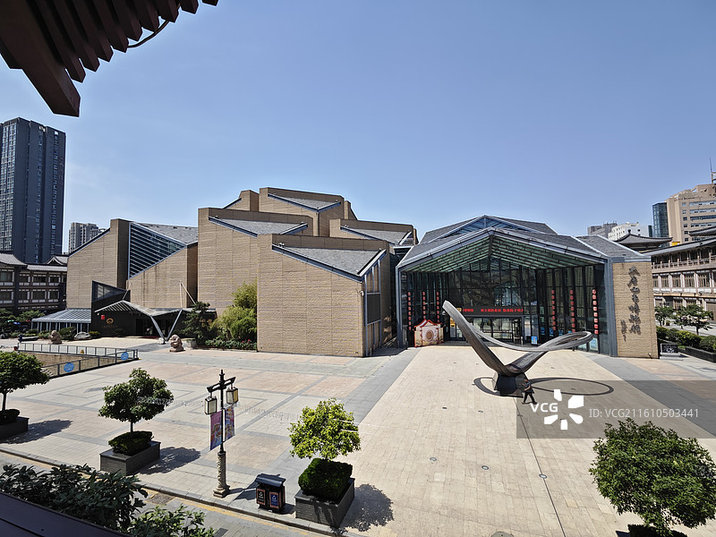 大唐西市博物馆建筑室内中庭图片素材