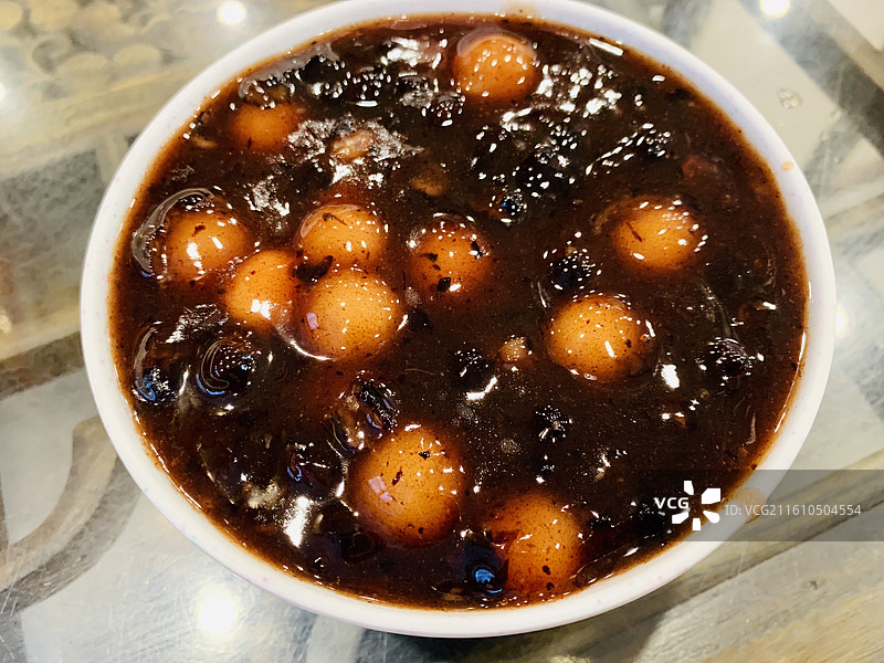 南京美食 莲子赤豆元宵图片素材