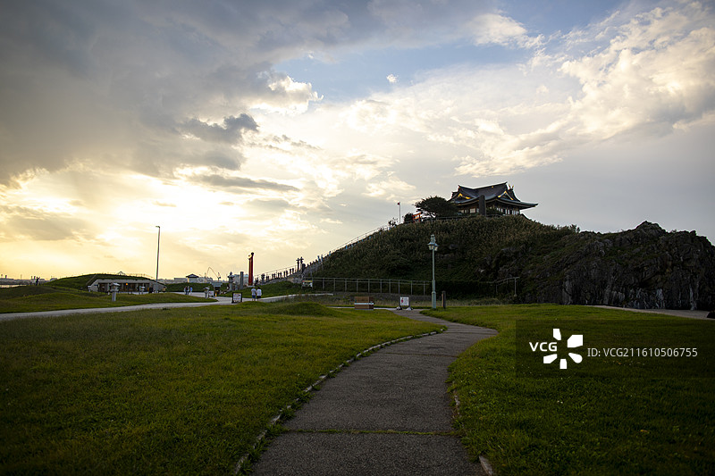 日本青森县八户芜岛神社的风光图片素材