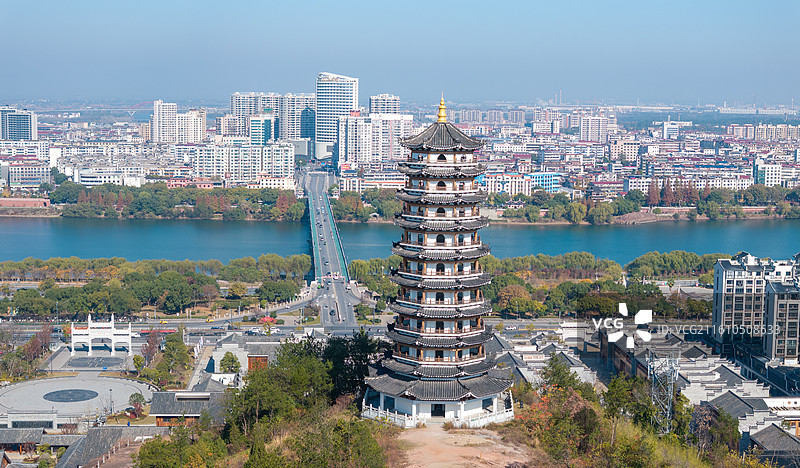 江西贵溪城市航拍风光图片素材