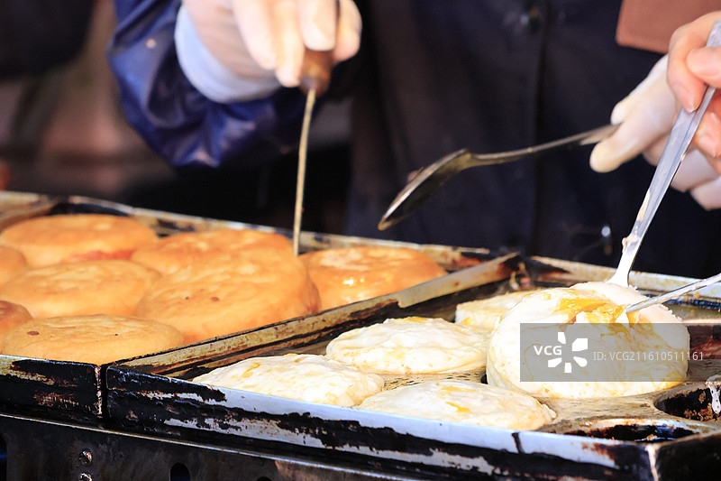 蛋堡街边美食摊图片素材