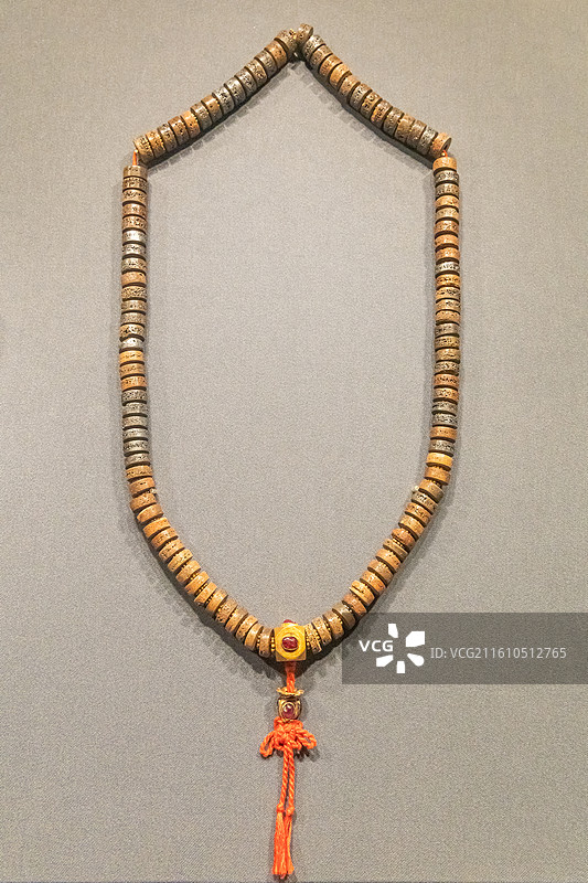 湖北省博物馆骨佛珠明代图片素材