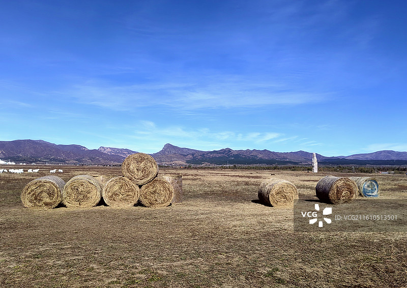 草原上的瑞士卷——拍摄于呼和浩特赛罕区敕勒川草原图片素材