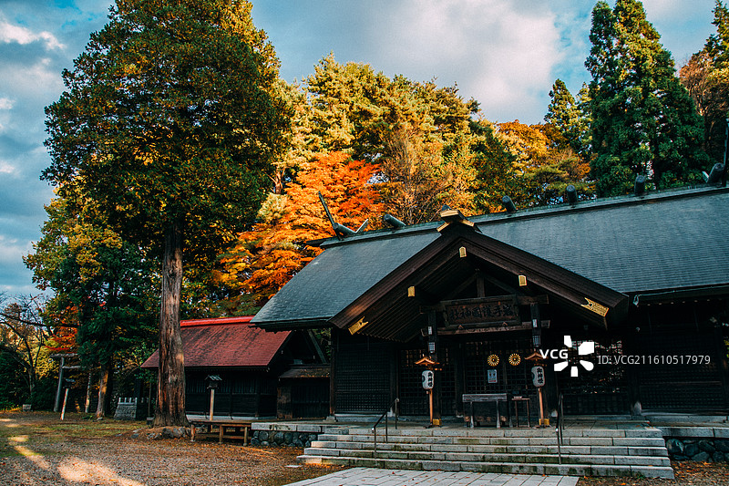 日本岩手盛冈八幡宫神社图片素材