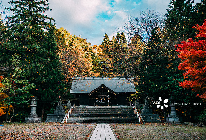 日本岩手盛冈八幡宫神社图片素材