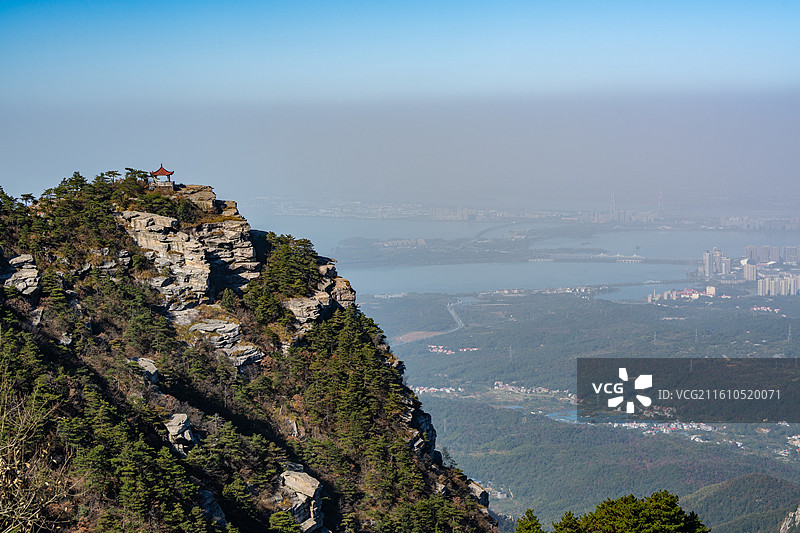 庐山风景区初冬红叶图片素材