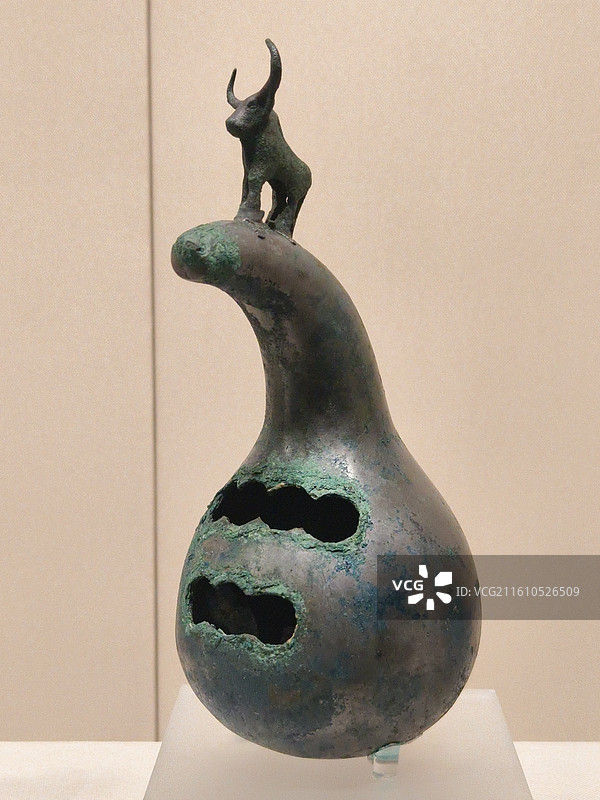 云南省博物馆～立牛铜葫芦笙，战国图片素材