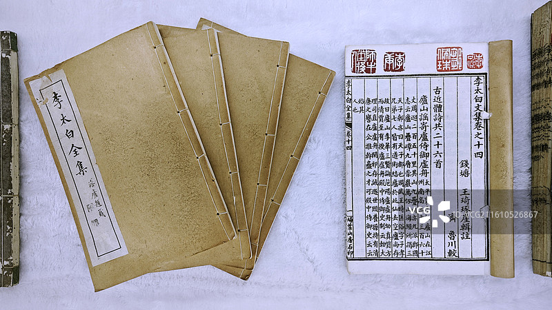 北京市朝阳区首都图书馆诗词博物馆展厅陈列书画中国传统文化图片素材