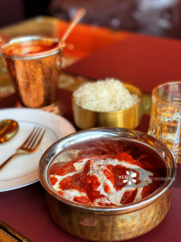 拉萨尼泊尔餐厅 咖喱羊肉套餐图片素材