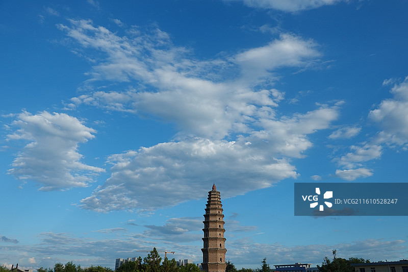 陕西省西安市高陵区高陵博物馆：高陵塔昭慧塔图片素材