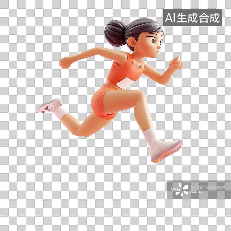 【AI数字艺术】海报跨栏飞跃图片素材