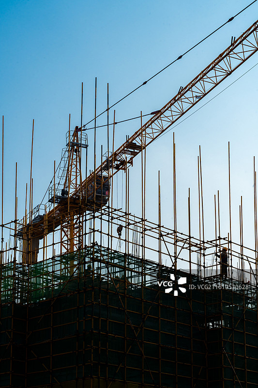 建筑工地和建筑工人图片素材