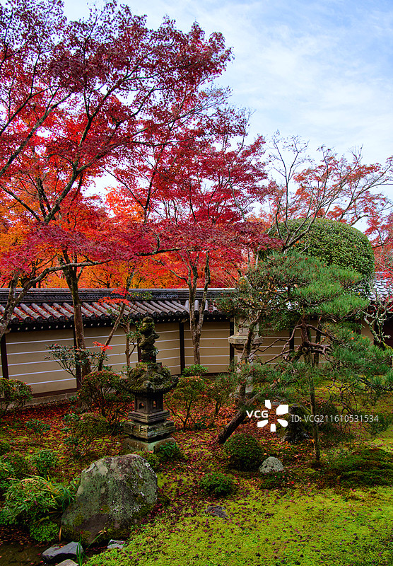 红叶季的永观堂和南禅寺图片素材