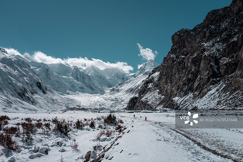 臧东秘境~祥格拉冰川，西藏自治州边坝县图片素材