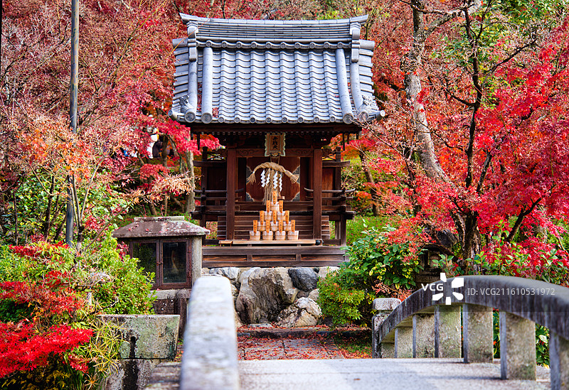 红叶季的永观堂和南禅寺图片素材