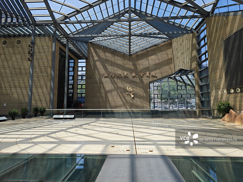大唐西市博物馆建筑室内中庭图片素材
