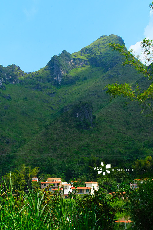 广西河池山水田园风光图片素材