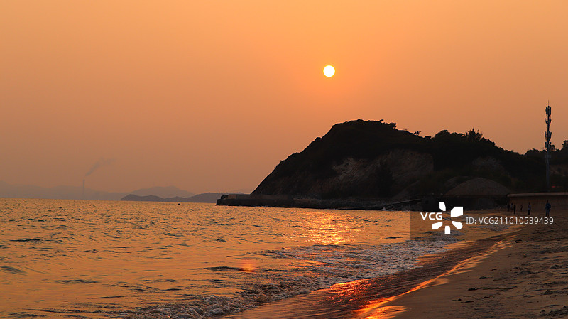 日落时的海景图片素材